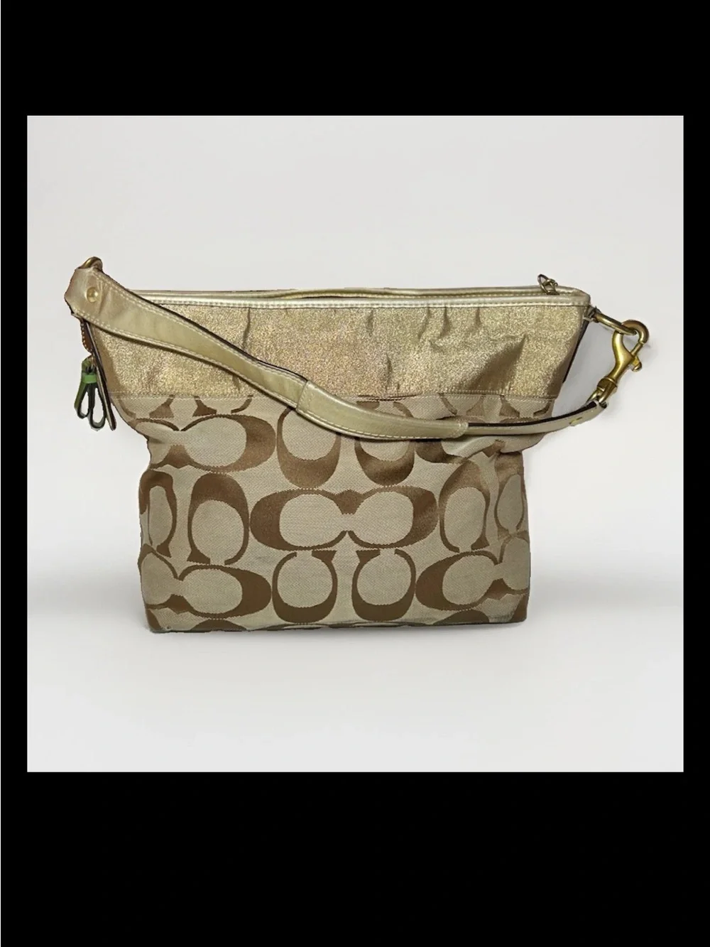 Coach 2008 Limited Edition Chrysanthemum Appliqué Shoulder Bag, Style: (#12200)